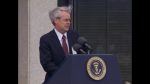Shuttle: STS-51L - Memorial service at JSC. President Reagan....(P2 of 3)