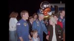 Shuttle: STS-27 - Crew return to Ellington. Gibson, Gardner, Ross, Mullane, Shepard