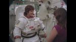 Shuttle: STS-31 - Astronauts K. Sullivan Hubble space telescope tool check out in bldg. 32